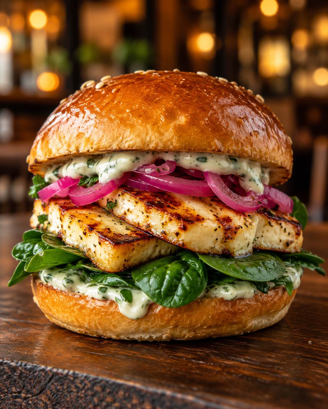 Vegetarischer Burger – generierte Bildstudie